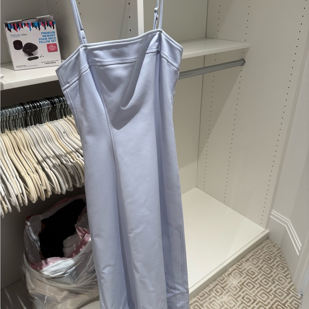 Light Lavender Slip Dress with Slim Straps